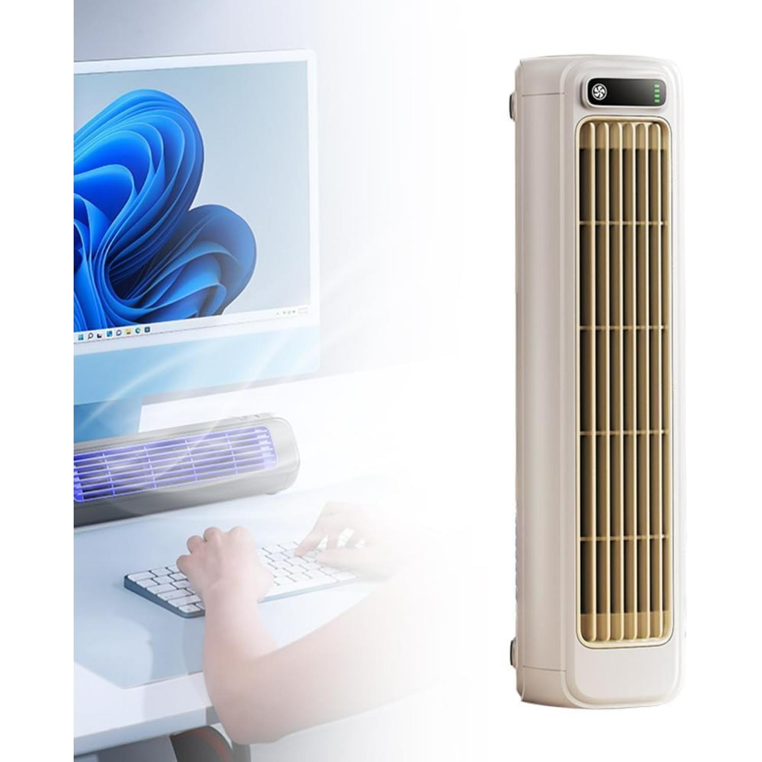 Upgrade Cooling Ace Tragbare Klimaanlage, Upgrade Kühlventilator mit 3 Geschwindigkeiten & LED Touchscreen, USB-Ladung Klimaanlage für Schlafzimmer Büro S