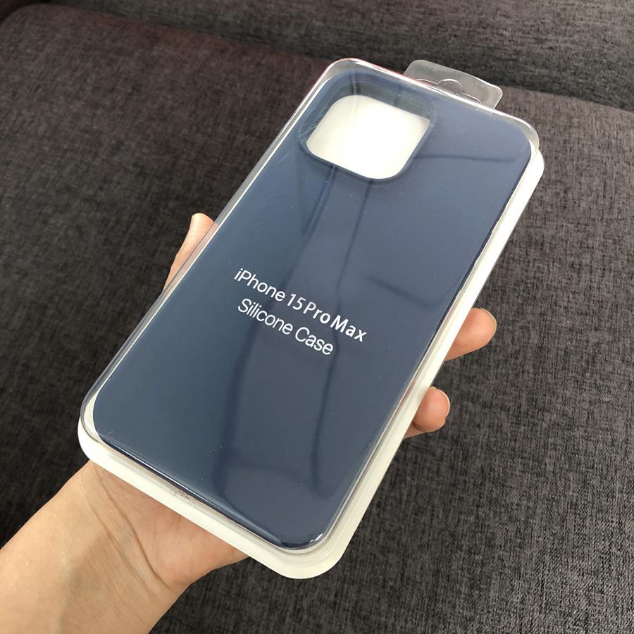 Ins Chic Flüssigsilikon Vollständig abgedeckte weiche Gel-Gummi-Telefonhülle Schutzhülle für iPhone 16 15 14 Pro Max 14Plus 15Plus XR XS Max 11 12 13 Pro Max iPhone XS Max navy blau
