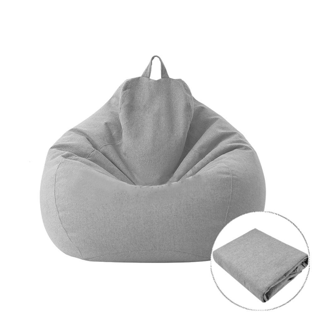 Relax Sitzsack Hülle Möbel Sitz Stühle Pouf Puff Couch Sitzsack Bezug Tatami Bezüge Sofabezug L-light grey cover