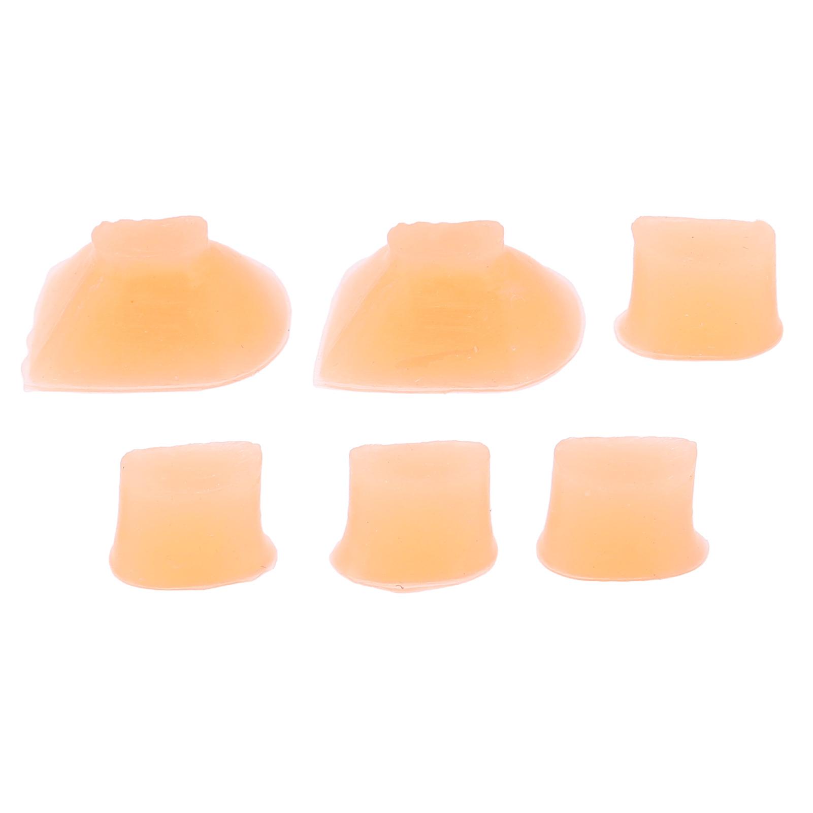 6 Stück Flötenziegel Silikon Hellgelb Flöten Dämpfer Klappenpolster Musikinstrument Teile Zubehör