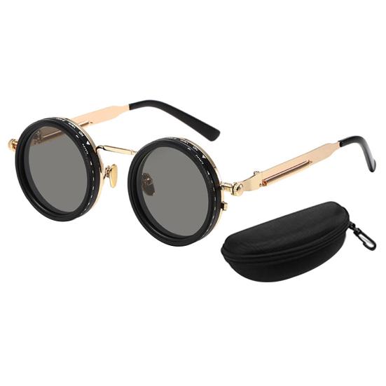 Verstellbare Tönung Polarisierte Sonnenbrille 1-9 Stufe Runde Brille mit ND-Filtergläsern für Herren UV-Schutz Brille für Strandreise