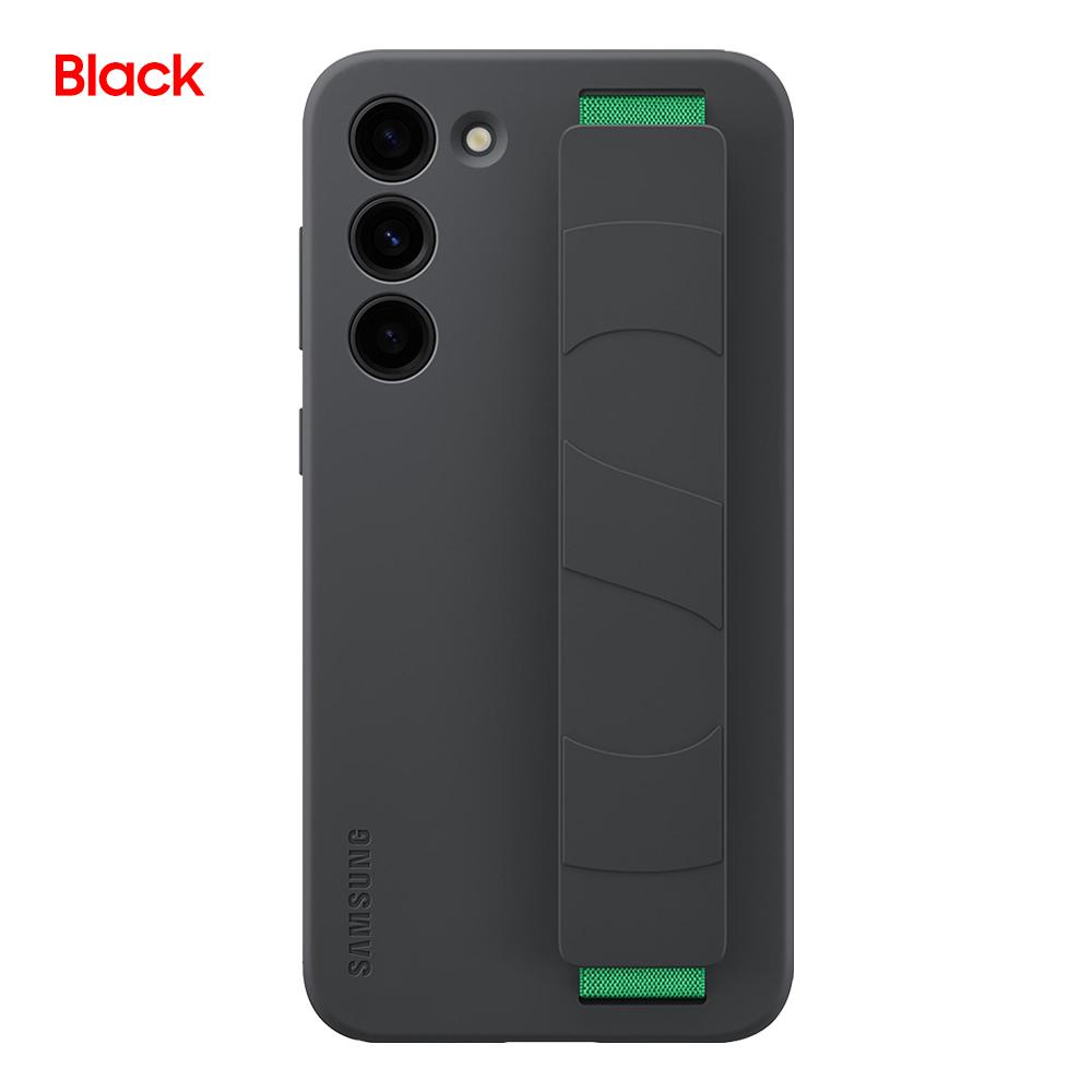 Original Samsung Galaxy S23 SM-S911B S23+ S23 Plus SM-S916B Silikon-Griffhülle, stoßfeste Hülle, abnehmbarer Riemen For Galaxy S23 schwarz