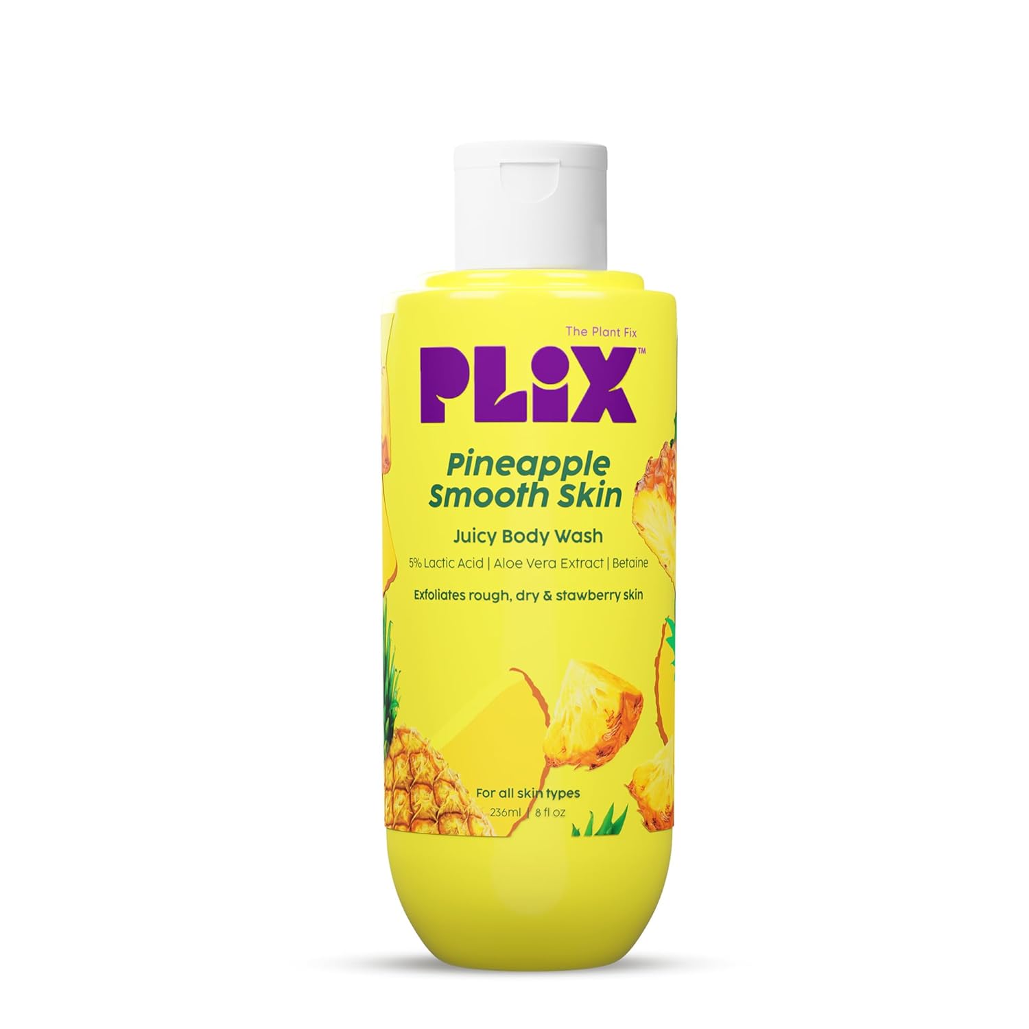 The Plant Fix Plix Ananas Peeling Duschgel 236 ml Parabenfrei Feuchtigkeitsspendendes Duschgel