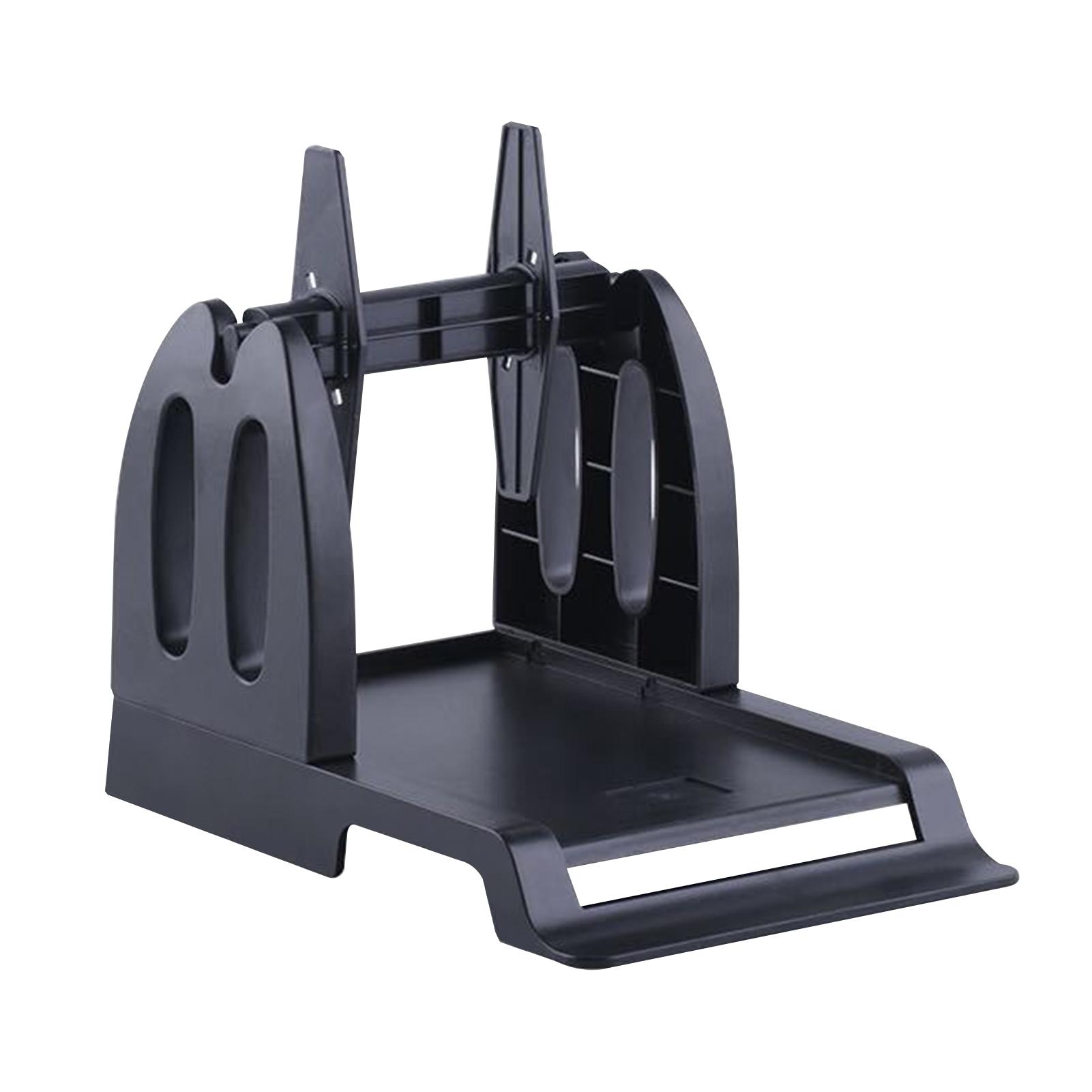 Etikettenhalter für Desktop-Thermo-Etikettendrucker 2-in-1-Rollen- und Endlos-Stapeletikettenversand schwarz