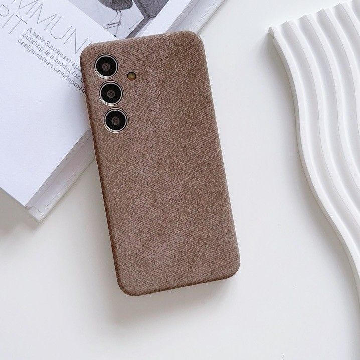 Bunte flauschige Handyhülle für Samsung Galaxy S24ultra - Sturzsichere magnetische Handyhülle für Samsung S24/S24ultra/S24plus/S23/S23ultra/S23plus Samsung Galaxy S23 schokoladenbraun