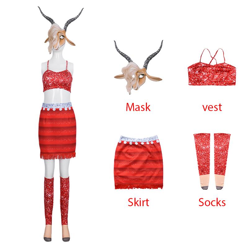 Beast Kingdom Zootopia 2 Cosplay Gazelle Cosplay Kostüme Weste Rock Body Gazelle Anzüge Halloween Karneval Cos Erwachsene Frauen 140