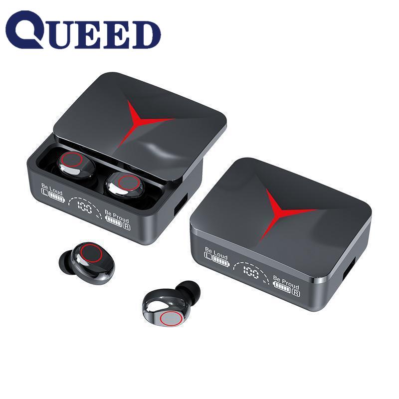 TWS Fone Bluetooth Fools Trings' Office Wireless-Kopfhörer HD-Bildschirm-Kopfhörer Sportsets mit beweglichem Deckel und Mikrofon schwarz