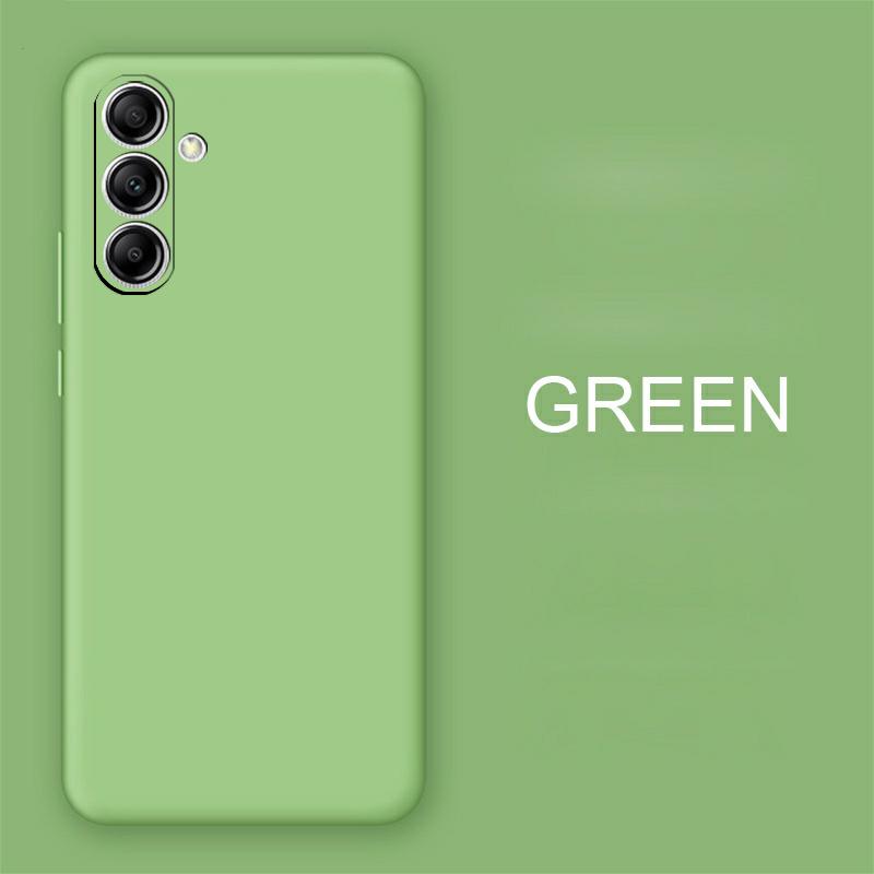 Weiche Handyhülle aus flüssigem Silikon für Samsung Galaxy A05 A05S A35 A55 A54 5G A05 A16 A26 S23 FE S23+ S24 5G S25 Plus für Redmi 13C 14C Note 14 12 Samsung Galaxy A26 grün