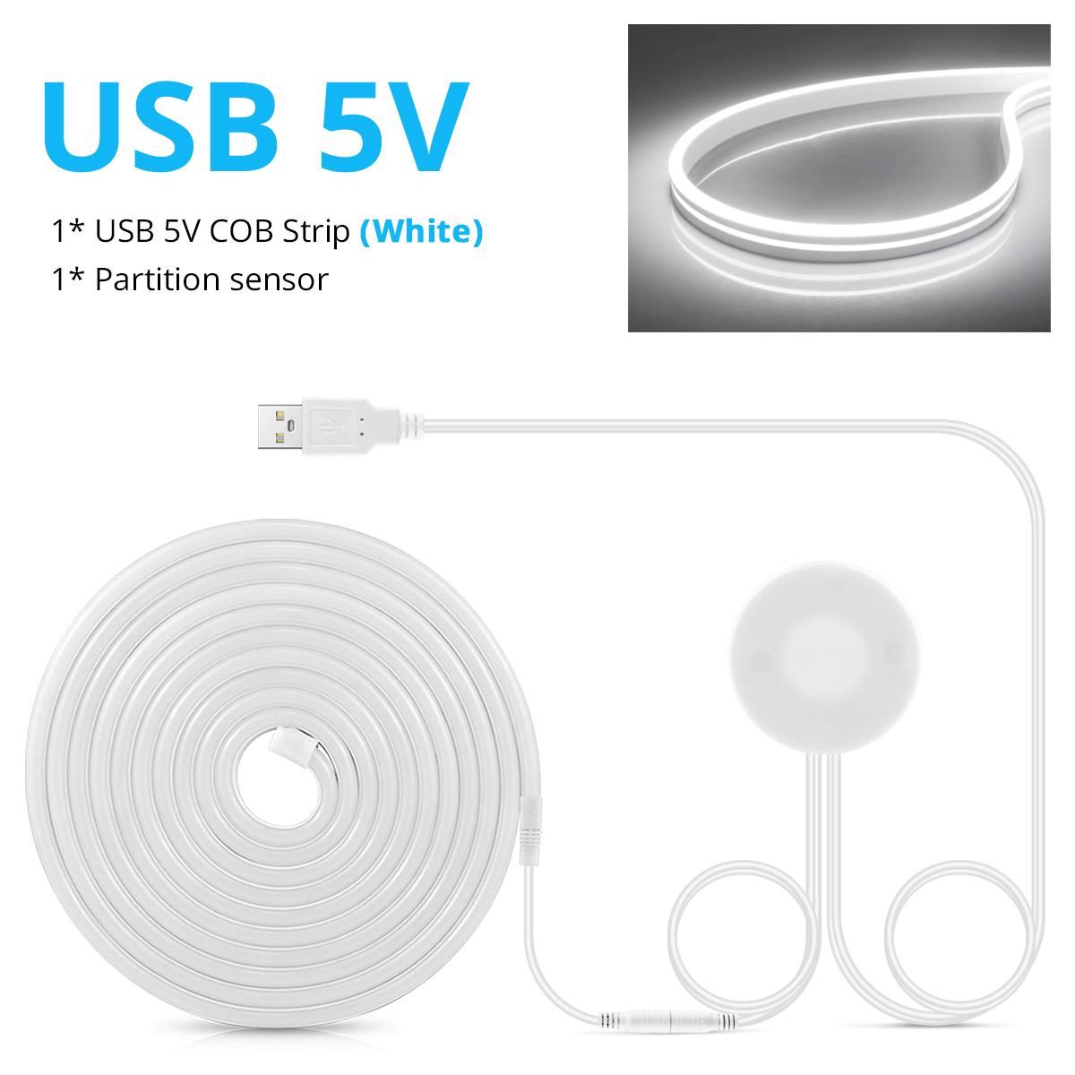 Dimmbares Neon-LED-Streifenlicht, durchdringender Berührungsschalter, Handscan-Sensor, LED-Band, USB-LED-Streifen, LED-Leuchten für die Raumdekoration 1m
