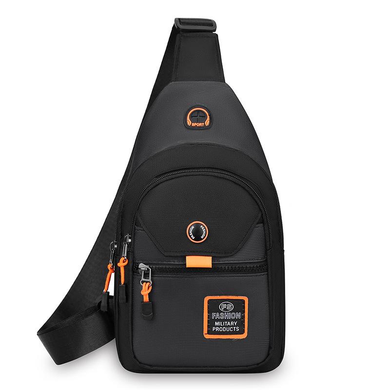 Brusttasche Herren Tasche Schulter Umhängetasche Sport Kleine Tasche Herren Freizeitrucksack Geldbörse Oxford Kleine Tasche Frau black