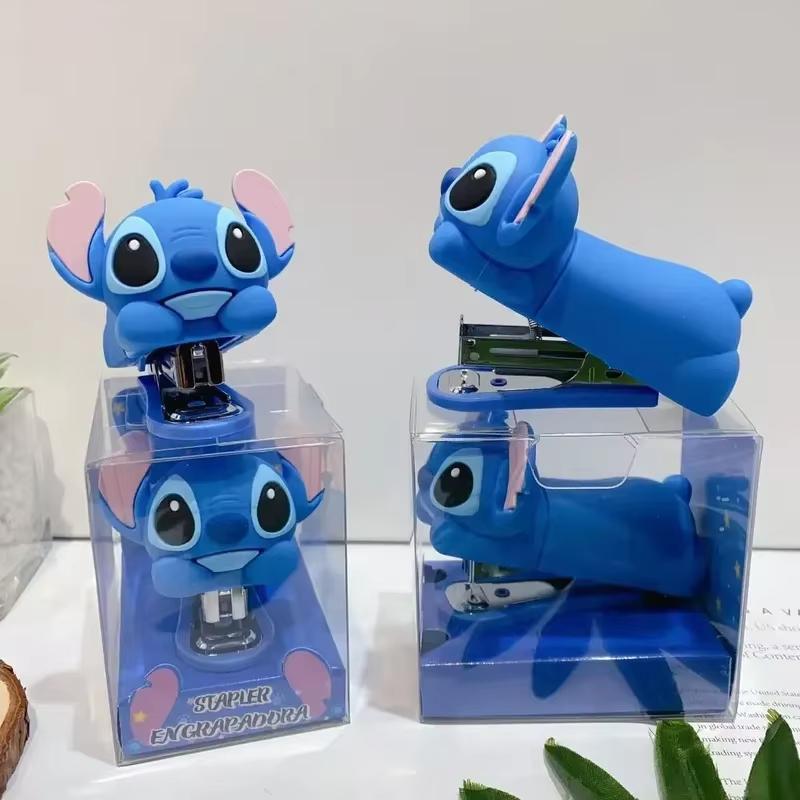 MINISO Stitch Style Hefter Silikon Lilo und Stitch Figur Schreibtischhefter Büro Bindemittel Kinder Schulsachen Geschenke