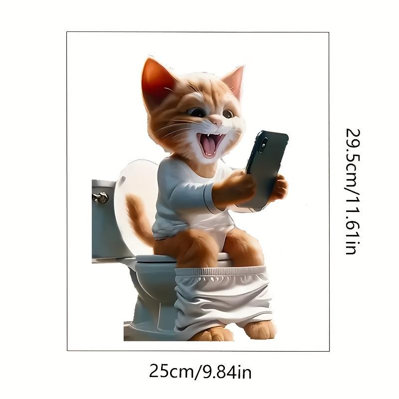1 Stück Lustige Tier PVC Toilettensitz Aufkleber Affe Zebra Giraffe Abziehbilder Wasserdicht Badezimmer Wand Tür Dekor Kreative Abnehmbare Aufkleber