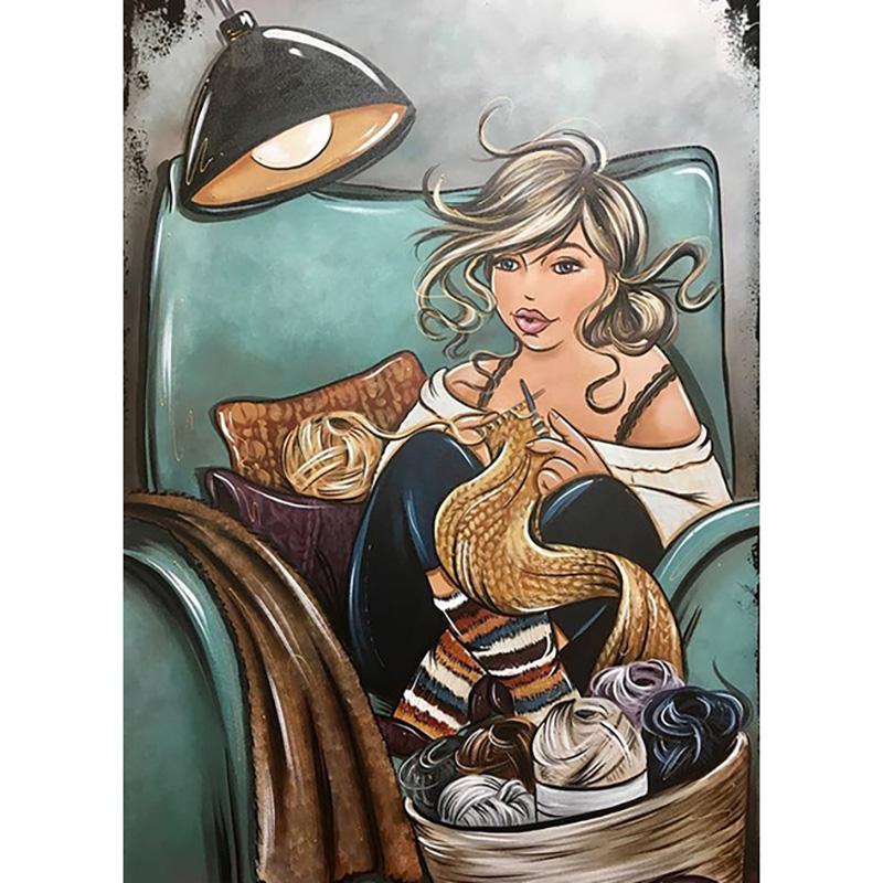 DIY-Diamant-Gemälde voller runder Bohrer, dicke Frauen, dicke Damen, Diamant-Kunst, Stickerei, Broderie, Diamant-Bild von Strasssteinen Full Round 30x40CM