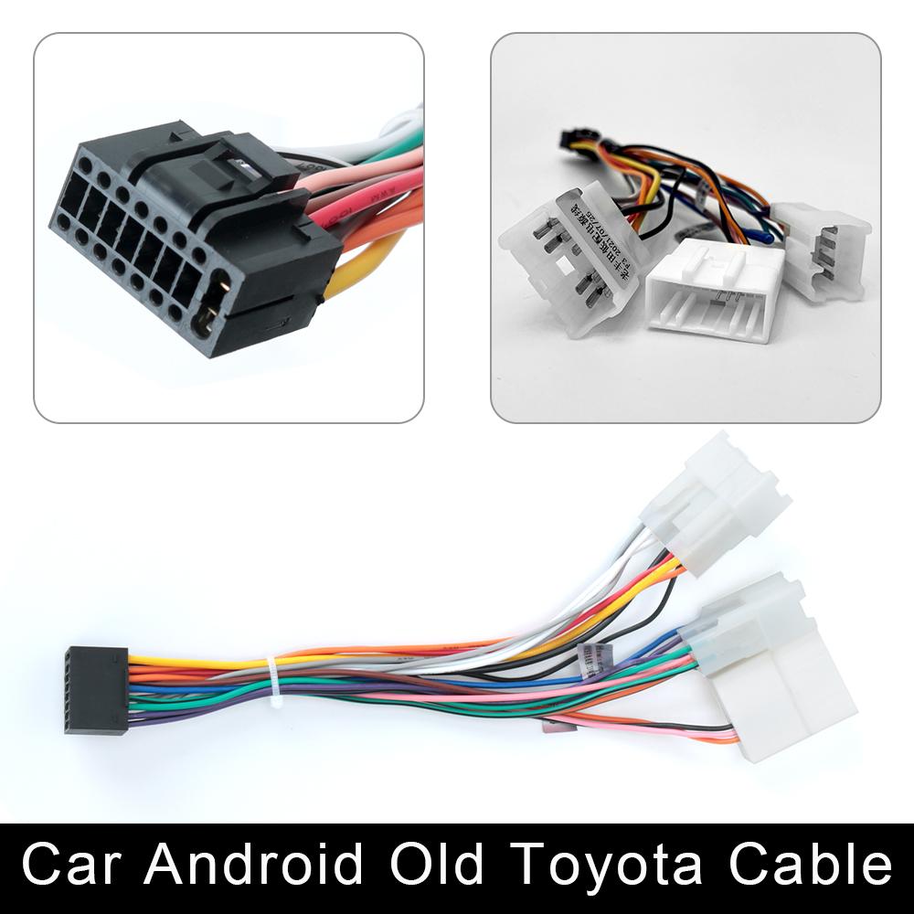 Stromanschluss für Suzuki Buick Volkswagen ISO Hyundai Kia Honda Toyota Nissan Mitsubish 2 Din Auto Android Radio Kabel RCA Old Toyota