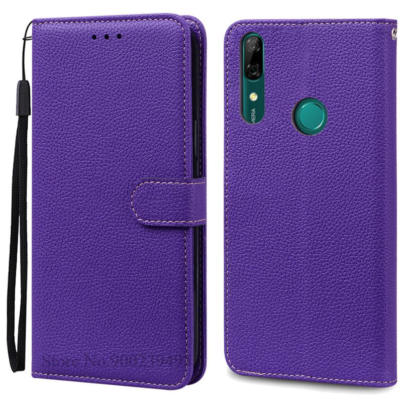 Für Huawei P Smart Z Fall PSmart Z STK-LX1 Leder Brieftasche Buch Abdeckung Telefon Fall Für Huawei P Smart Z Telefon fall Coque Fundas For Huawei P Smart Z dunkelviolette