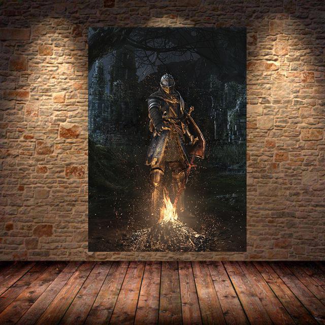 The Dark Souls 3 Spielposter, Ölgemälde, Wandkunst, Leinwandgemälde, Drucke, Schlafzimmer, Wohnzimmer, Zuhause, Schlafzimmer, Bar, Restaurant, Dekoration 21x30 No Frame