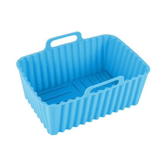 Silikon Air Friteuse Topf Tablett Liner BPA-Freies Air Friteuse Korb Ersatz Air Friteuse Small blau