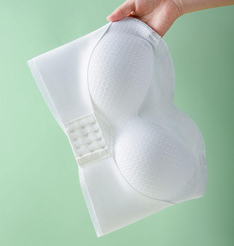 Große Größe Damen Rutschfester, unsichtbarer Hochzeitskleid-BH, ultradünn, gerafft, Push-up-Schlauch-Oberteil, vordere Schnalle, Büstenhalter, trägerloses Unterwäsche-Oberteil XXXXXXL weiß