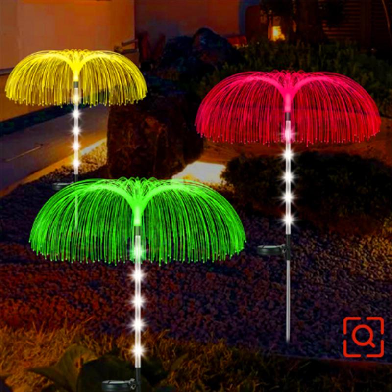 2023 Solar-LED-Lampe für den Außenbereich, Quallen-Rasenlampe, IP65, wasserdicht, für den Garten, Weihnachtsbeleuchtung, RGB, Halloween, Weihnachtsdekoration, Garten, Taraxacum-Lampe A sincere