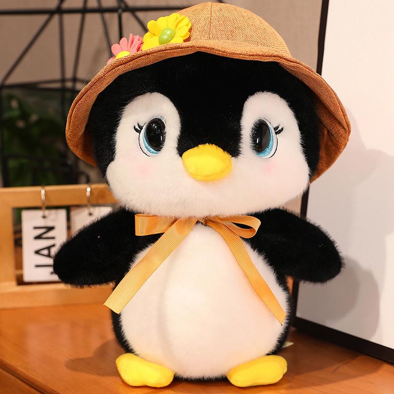 25-50cm Kawaii Soft Pinguin Plüsch Spielzeug für Kinder Stofftier Puppe Umarmbares Spielzeug für Liebhaber Valentinstag Weihnachtsgeschenk 25cm orange