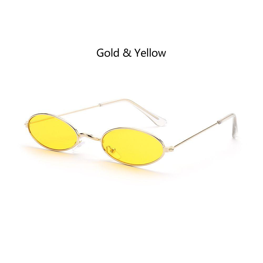 Sommer Herren und Damen Accessoires Sonnenbrillen Vintage Shades Brillen Oval Sonnenbrillen Gold & Yellow