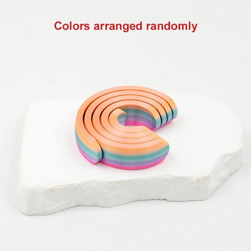 3D-gedrucktes spiralförmiges Fidget-Spielzeug, drehbares Schreibtischspielzeug zur Stressbewältigung, sensorisches Angstlösegeschenk für Erwachsene, Dekompressions-Spinner