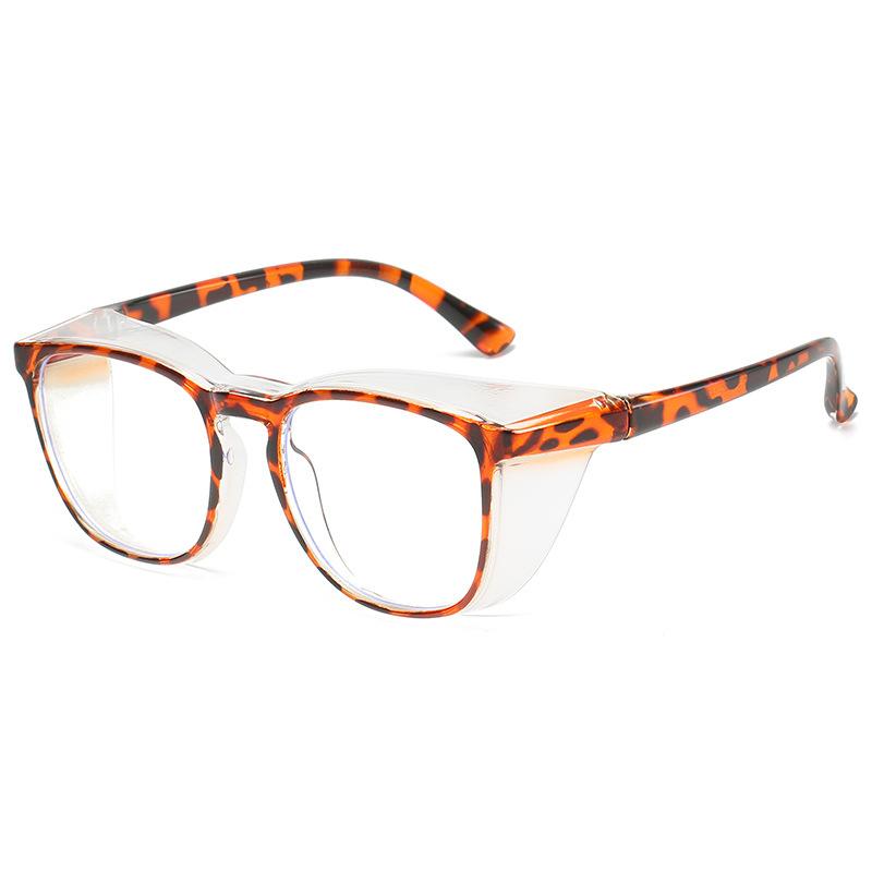 Reiten Arbeitsbrille Schutzbrille Sanddicht Anti-Blaulicht Anti-Beschlag PC Staubdicht Anti-Wind Versorgung Tea leopard