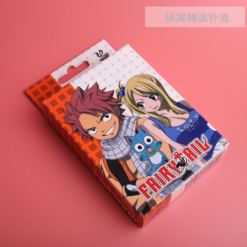 Anime Poker Karten Spielzeug SAO Fairy Tail Jujutsu Kaise Dämon Slayer Danganronpa Brettspiel Karten Hardcover Poker Spielzeug Geschenk fairy tail
