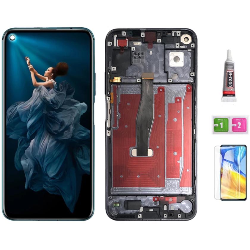 LCD Mit Rahmen Für Huawei Nova 5T Honor 20 LCD Display Mit Touch Screen violett