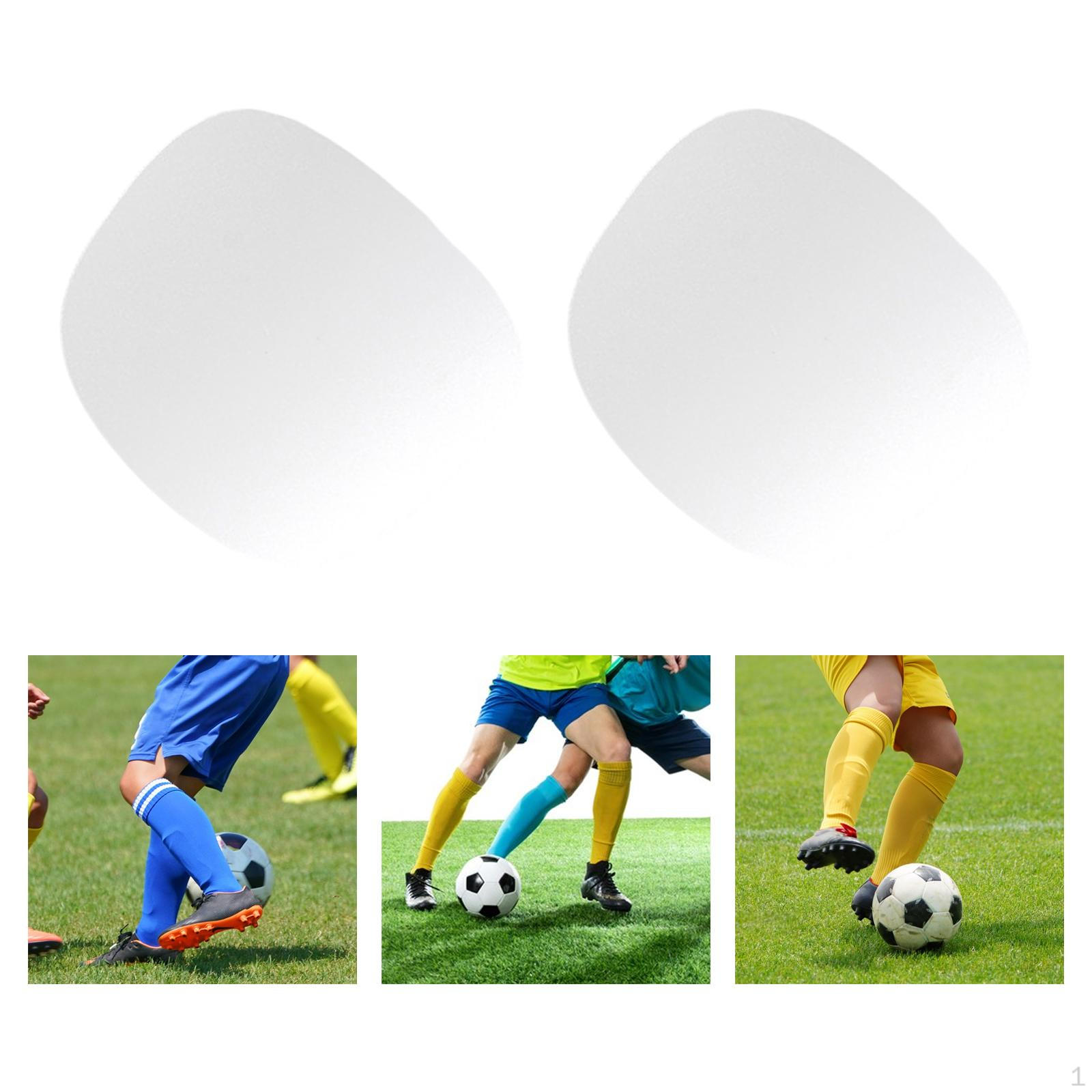 1 Paar Mini-Fußball-Schienbeinschoner, Fußball-Trainingsschützer, kleine Ausrüstung, Schutz weiß