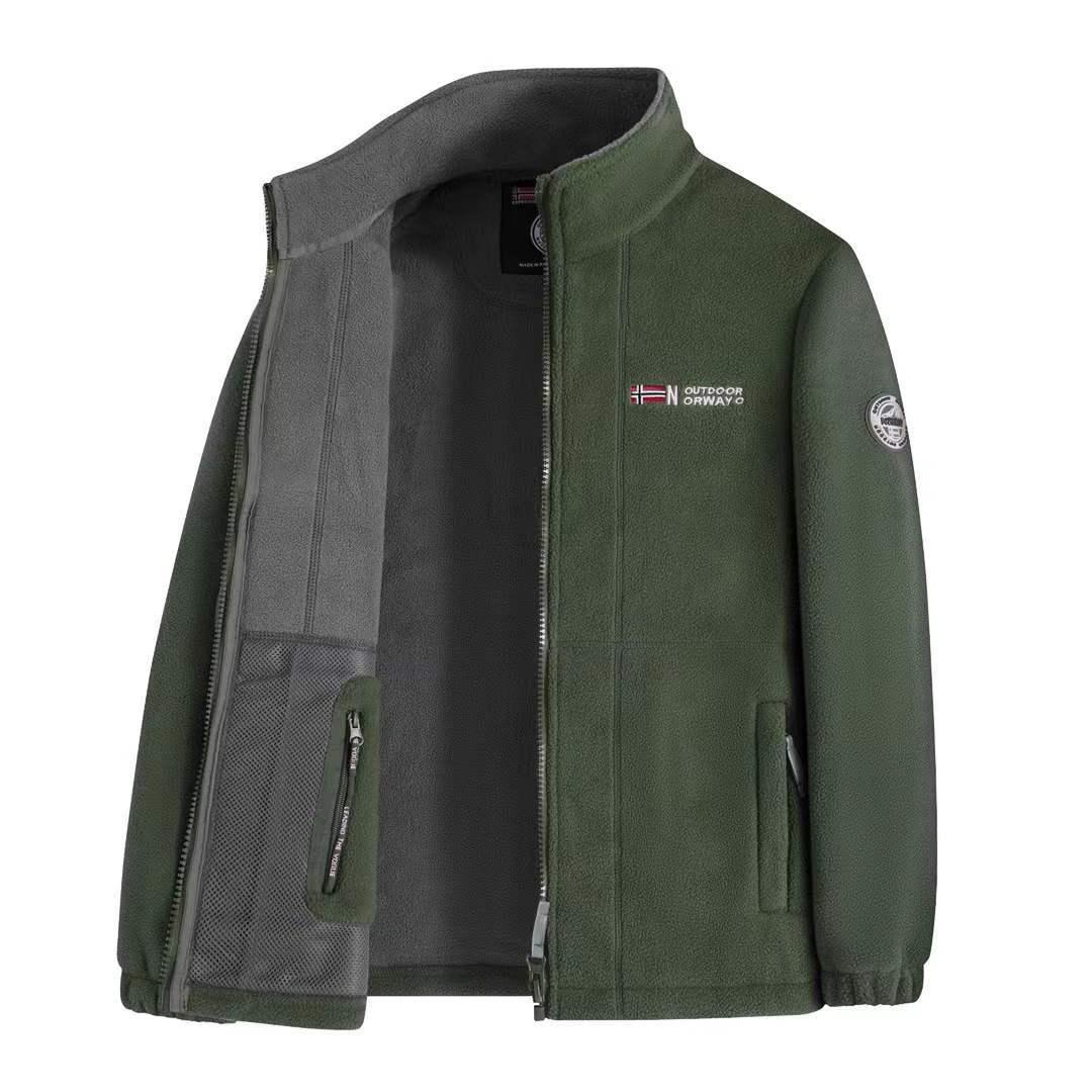 Funktionelle Fleecejacke: Warmer Outdoor-Schutz für Herbst & Winter, Verfügbar in Übergrößen - Norwegen-bereit! XS=170 (95-120 jin) armee grüne
