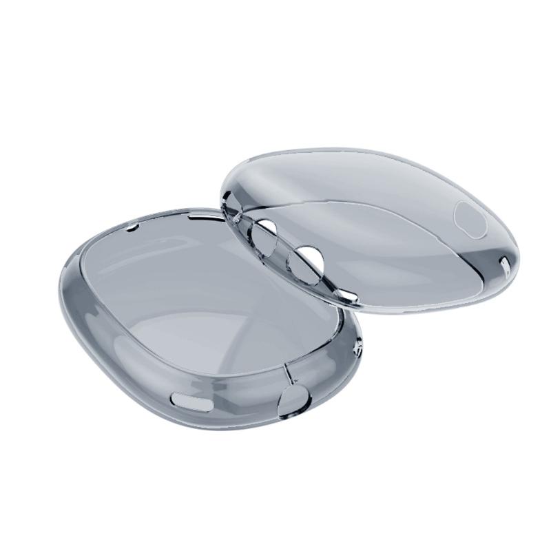 Fonken 2 Stück/Set weiche, kratzfeste, transparente Abdeckung für AirPods Max, TPU, kabellose, stoßfeste Kopfhörer-Hülle, Schutzhülle schwarz