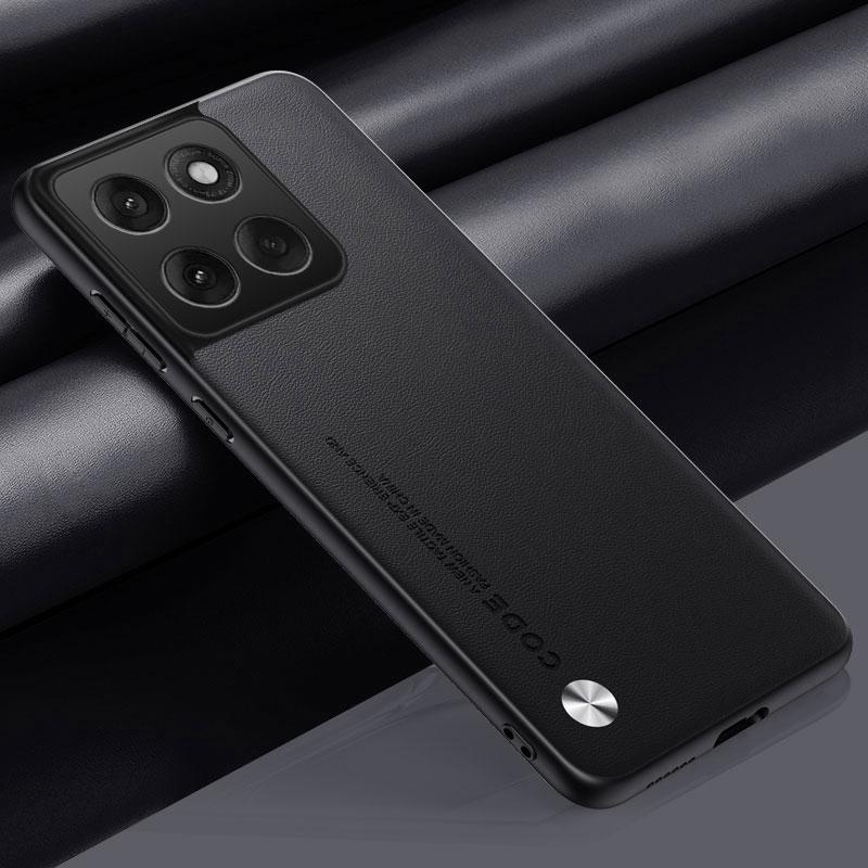Luxuriöse PU-Lederhülle für Motorola Edge 60 5G Rückseite Silikonschutz Handyhülle für Motorola Moto Edge 60S Edge60 S Moto Edge 60 schwarz