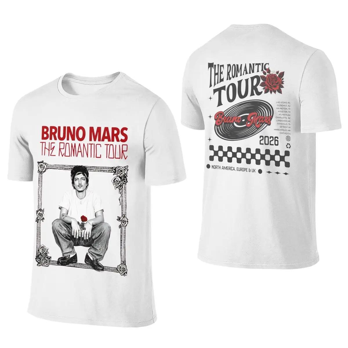 Herren Damen Bruno Mars The Romantic Tour 2026 Hemden Outfits Mode 100% Baumwolle T-Shirt Tee Kleidung Sommer Damen Herren Kleidung XXXL bunt