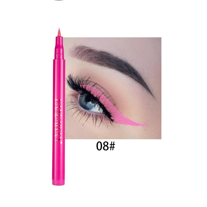 12 Farben mehrfarbig Schwarz Flüssiger Eyeliner Stift Wasserdichter Stift Lang anhaltendes Augen-Make-up Make-up Frauen Augen Kosmetik