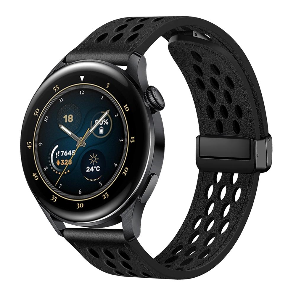 20 22mm Leder Uhrenarmbänder für Xiaomi Farbe 2 MI Uhr S1/Pro Aktive Armband für Mi S2 42 46mm Smartwatch Armband Armband 22mm schwarz
