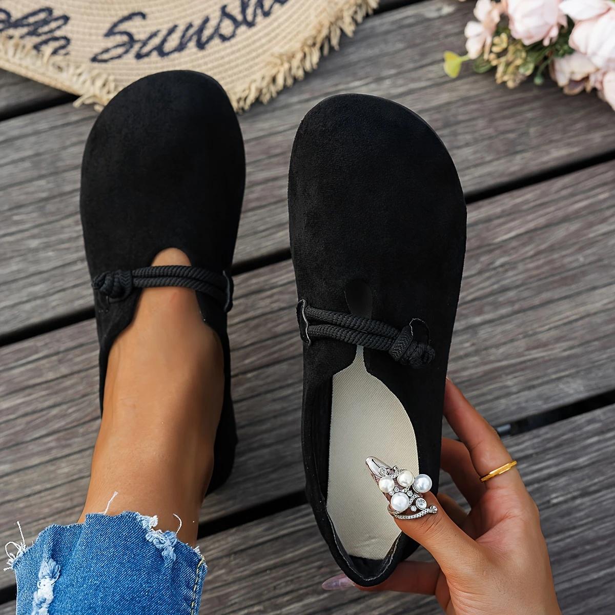 Eine Größe größer bestellen Damen Schwarze Runde Zehenpartie Slip-On Bequeme Weiche Sohle Vielseitige Flache Schuhe, Lässige Bürokleidung Aprikotfarbene Slip-on Loafer für Übergrößen 36 schwarz