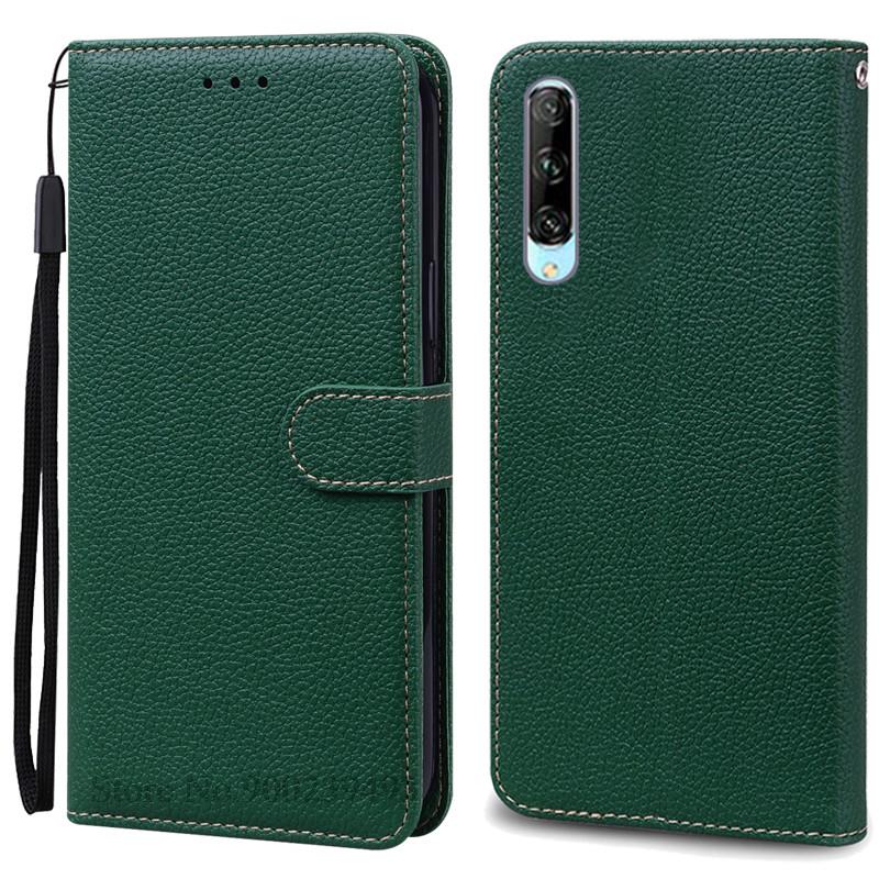 Für Huawei P Smart Pro Fall Telefon Abdeckung Weiche Silikon Brieftasche Flip Fall für Huawei P Smart Pro Telefon Fall fundas PSmart Pro Abdeckung Huawei P Smart Pro dunkelgrüne