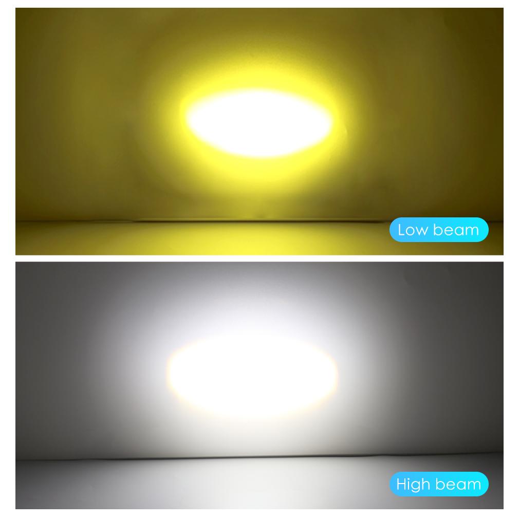 1 Stück 20000Lm H4 LED Motorrad H6 BA20D LED Moto Scheinwerferlampe 60SMD 3030 & CSP Projektorlinse Weiß Gelb Hallo/Lo Lampe Roller Zubehör Nebelscheinwerfer 12V BA20D H6 weiß/gelb