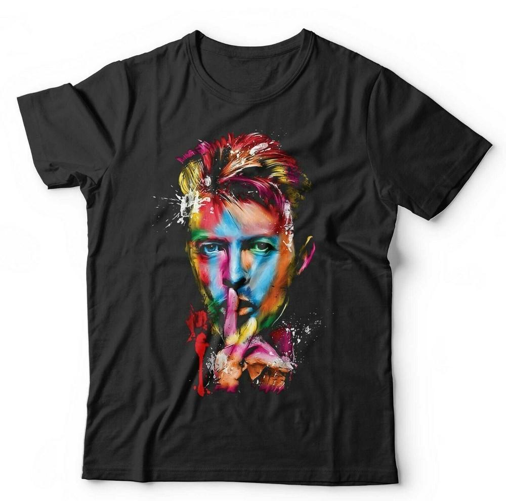 Bowie T-Shirt Farbporträt Unisex und Kinder - Musik, Ziggy Stardust, Glam, Pop 3XL