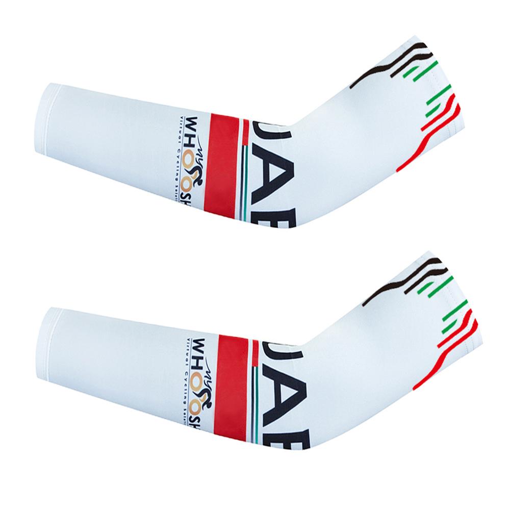 Alpecin Schwarze Radsport-Armlinge Herren UAE Team Quick Step Sonnenschutz Ciclismo Armschutz Anti-Rutsch Fahrradzubehör Ärmel M weiß