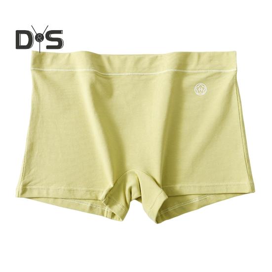 Damen-Boxershorts aus Baumwolle, nahtlose Boxershorts, Unterwäsche, weiche, schmal geschnittene Unterwäsche für den täglichen Schlaf M beige