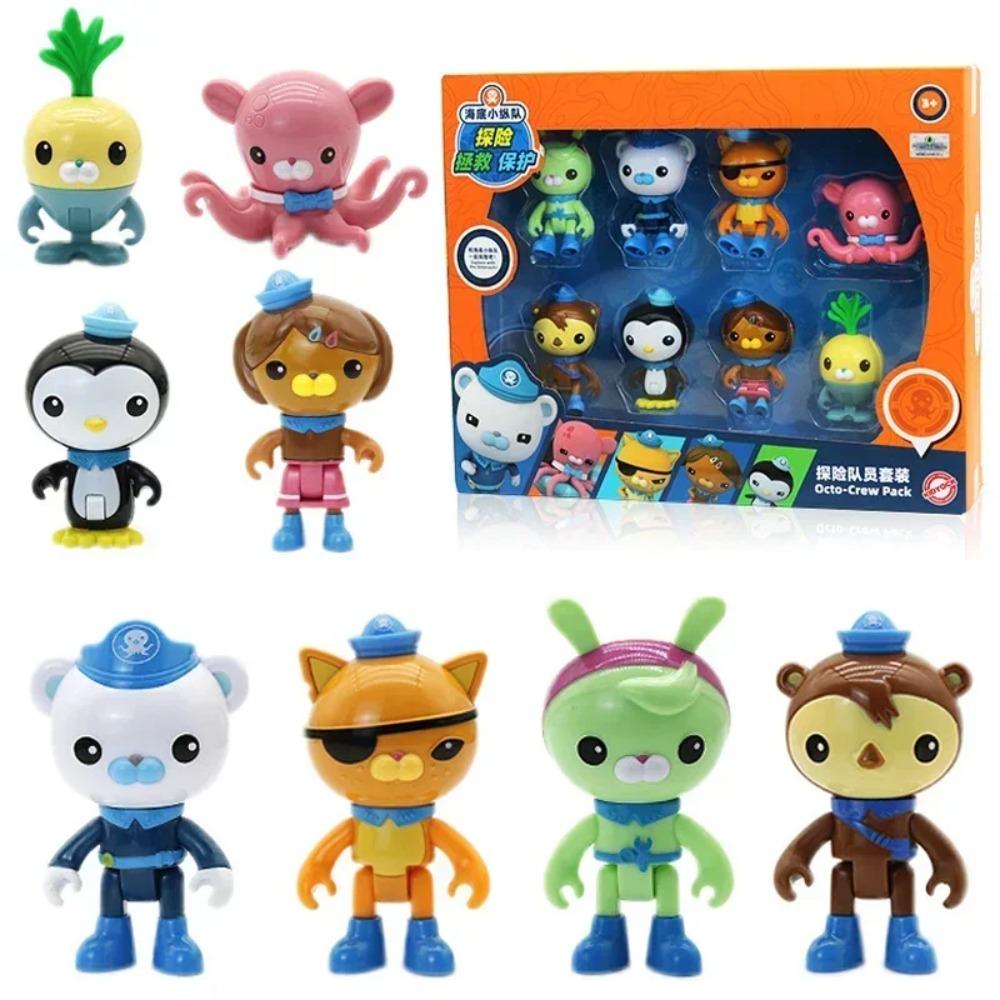 8 stücke Octonauts Actionfiguren Mini Spielzeug Barnacles Peso Kwazii Tweak Vegimal Dashi PVC Puppen Tiermodelle Kinder Weihnachtsgeschenke