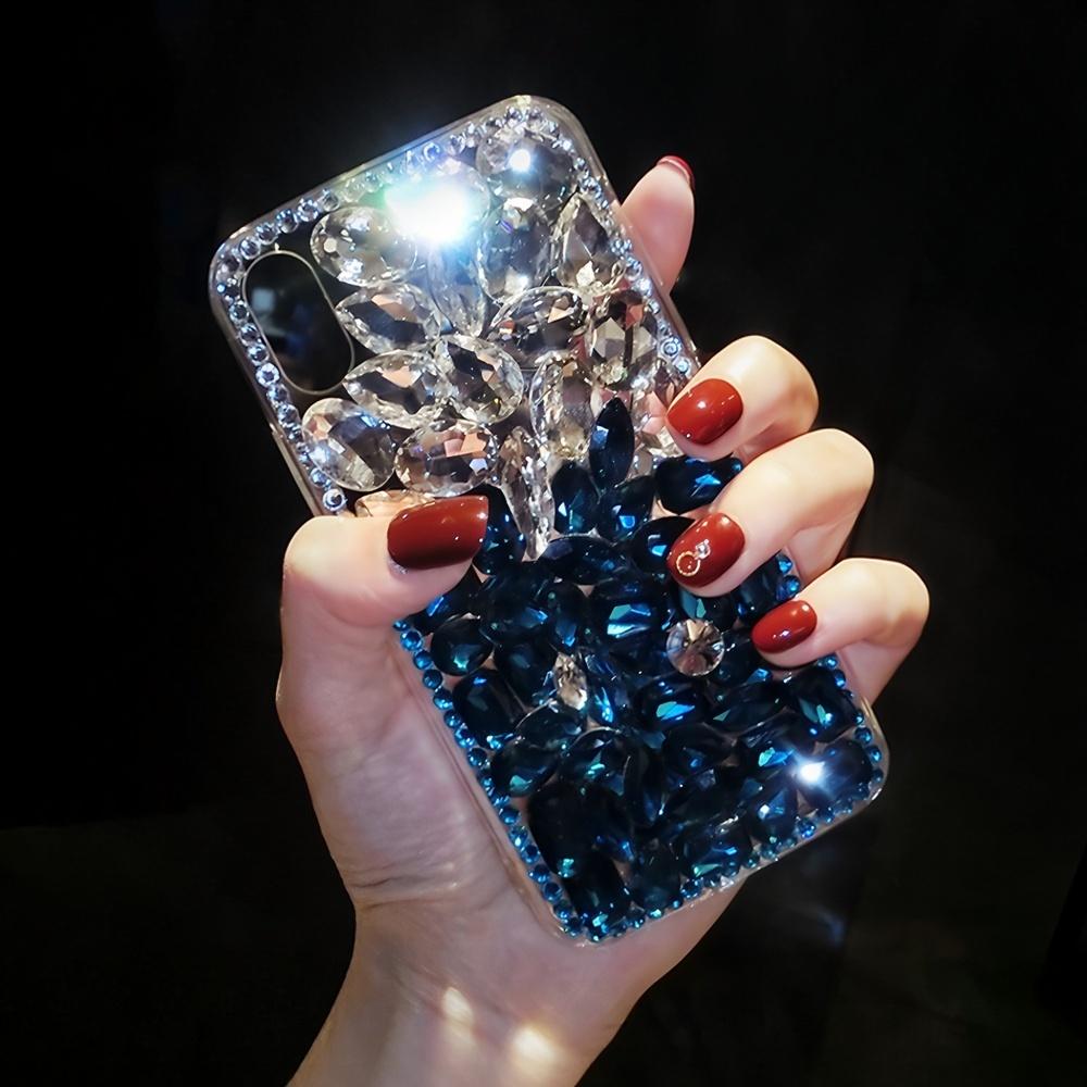Luxus Strass Kristall Blume Handyhülle Für Samsung Galaxy S26 S25 S24 S23 S22 S21 S20 Ultra Plus FE Edge S10 S9 Glitzer Edelstein Hülle Samsung Galaxy S26 Edge