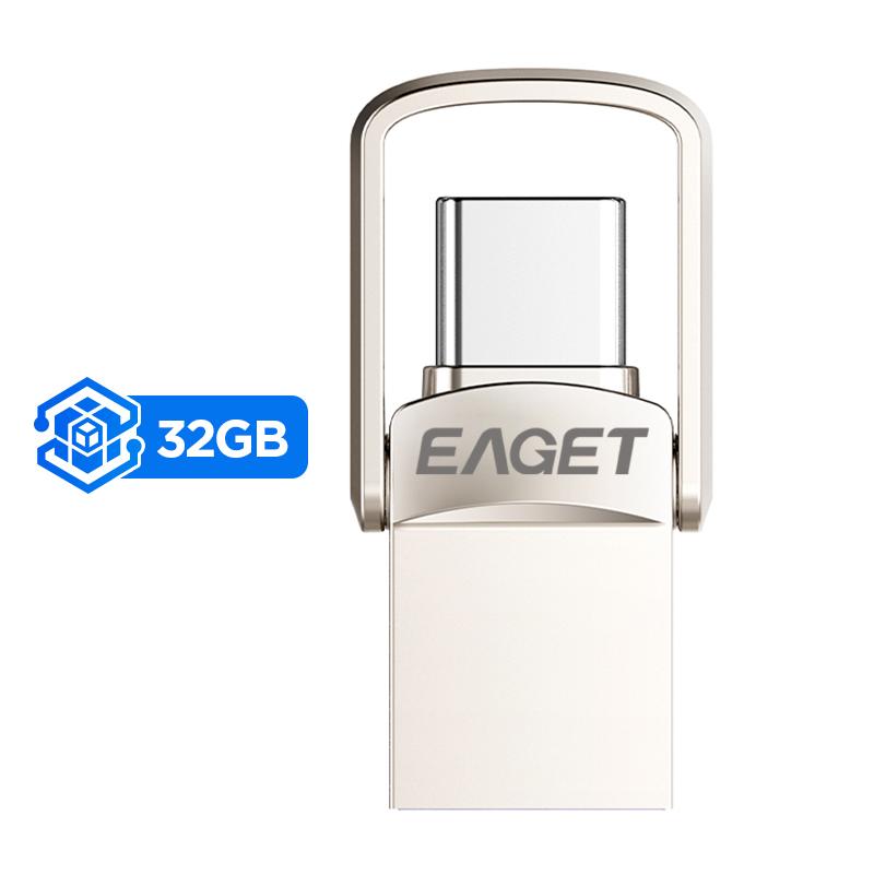 Typ-C-Flash-Laufwerk, 2-in-1 OTG USB 3.0 + USB-C-Speicherstick mit Schlüsselanhänger, Dual-Thumb-Fotostick, Jump-Laufwerk 32GB