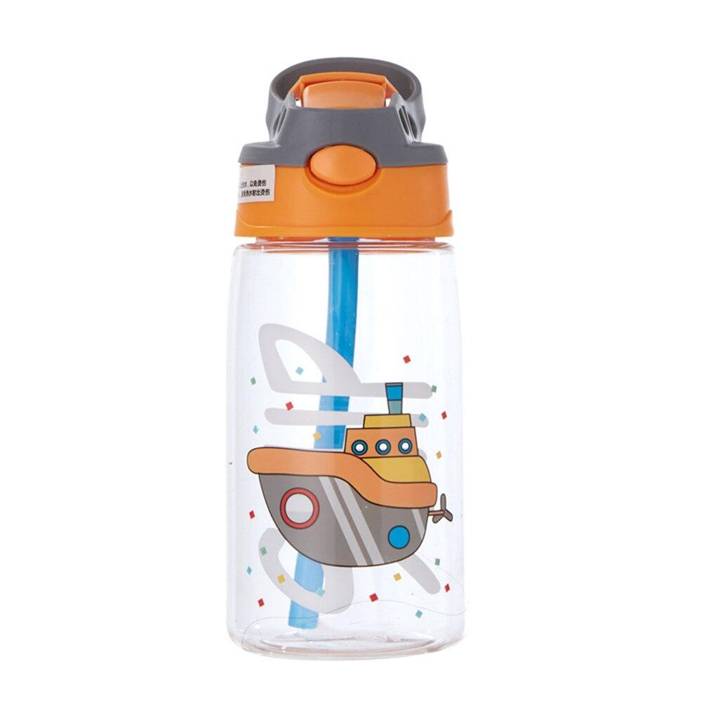 480ML Kinder Wasser Tasse Kreative Cartoon Baby Fütterung Tassen Mit Strohhalme Dicht Wasser Flaschen Outdoor Tragbare kinder Tassen 480ml