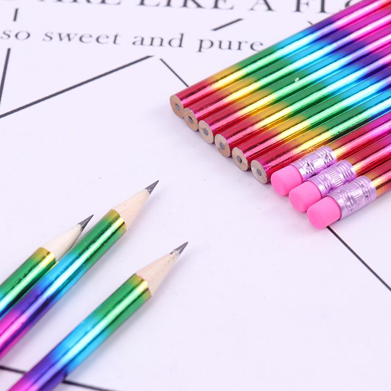 1PC Neue Regenbogen Bleistift Holz Umweltschutz Bleistift Helle Farbe Aussehen Bleistift 1PC