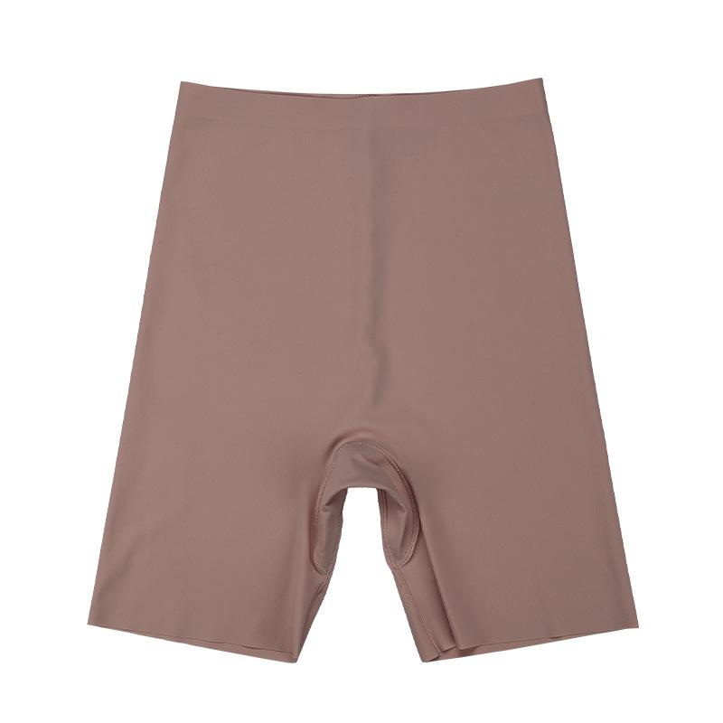 Flarixa Nahtlose Unterwäsche Damen-Höschen, hohe Taille, Bauch, Hüften, Sicherheitshose, schmale formende Unterwäsche, Boxershorts aus Eisseide L braun