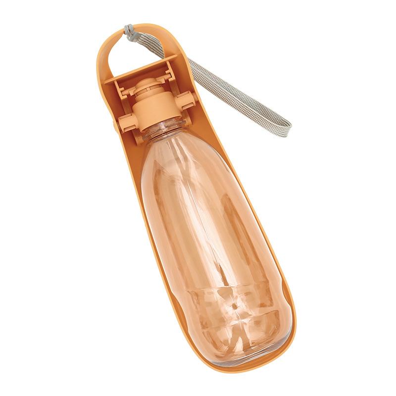 550 ml tragbare Haustier-Wasserflasche für Hunde, für kleine und große Hunde, Katzen, faltbar, leicht, Trinknapf, Outdoor, Reisen, Spazierengehen, Laufen, Welpenbedarf orange