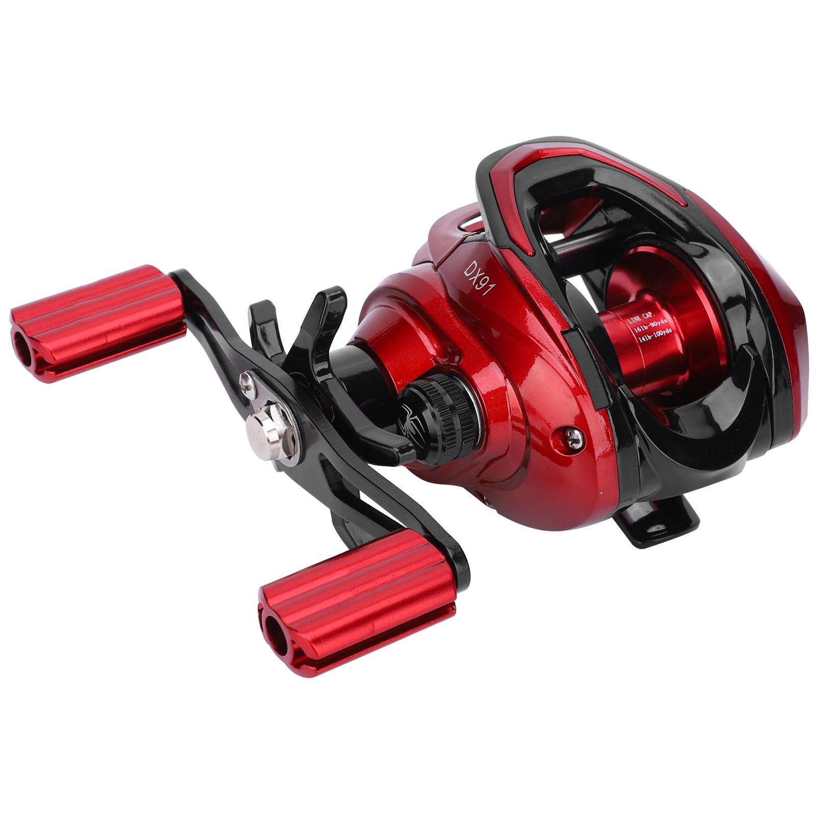 Baitcasting Angelrolle 6 Gang Fliehkraft Magnetische Doppelbremse Spinnrolle 18 + 1 Lager(Links